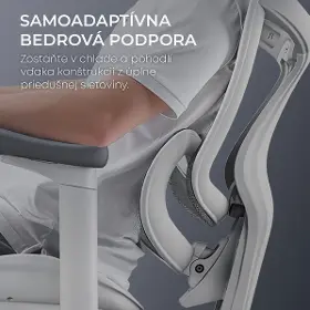 Kancelárska stolička - Sihoo DORO C300L Mesh biela  s opierkou na nohy - 21