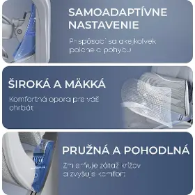 Kancelárska stolička - Sihoo DORO C300L Mesh biela  s opierkou na nohy - 9