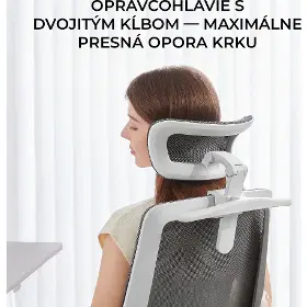 Kancelárska stolička - Sihoo M59AS Mesh sivá - 13