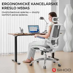 Kancelárska stolička - Sihoo M59AS Mesh sivá - 7