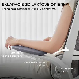 Kancelárska stolička - Sihoo M59AS Mesh sivá - 9