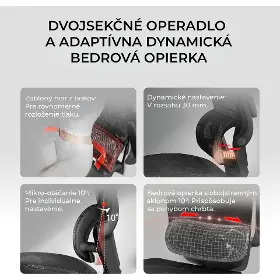Kancelárska stolička - Sihoo M59AS Mesh čierna - 11