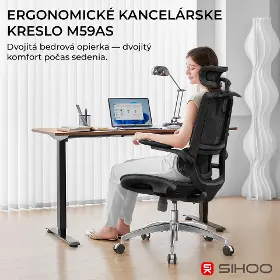 Kancelárska stolička - Sihoo M59AS Mesh čierna - 6