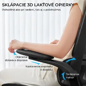 Kancelárska stolička - Sihoo M59AS Mesh čierna - 8