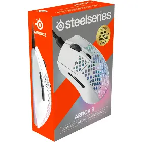 Herná myš - SteelSeries Aerox 3 Snow (2022 Edition) - 6
