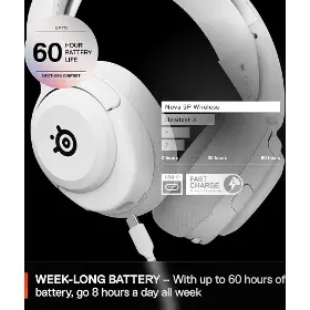 Slúchadlá - SteelSeries Arctis Nova 5P White - 6