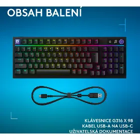 Herní klávesnice - Logitech G316 X 98 Black US - 10