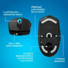 Herní myš - Logitech G305 X SUPERLIGHT Black - 11