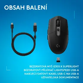 Herní myš - Logitech G305 X SUPERLIGHT Black - 12