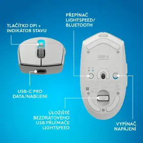 Herní myš - Logitech G305 X SUPERLIGHT White - 10