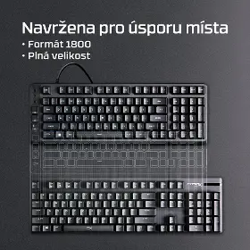PC klávesnice - HyperX Eve 1800 Black US - 3