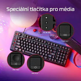 PC klávesnice - HyperX Eve 1800 Black US - 4