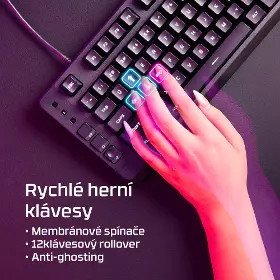 PC klávesnice - HyperX Eve 1800 Black US - 7