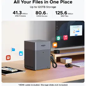NAS - Ugreen DH4300 Plus Grey - 12