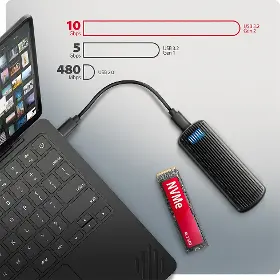 Externý box - Axagon EEM2-SC M.2 NVMe SSD box - 5