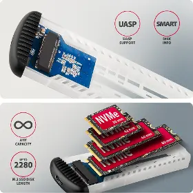 Externý box - Axagon EEM2-SC M.2 NVMe SSD box - 7
