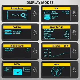 Externý box - Axagon EEM2-SD2B M.2 NVMe/SATA SSD box - 9