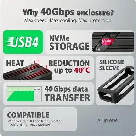 Externý box - Axagon EEM2-40G M.2 NVMe SSD box - 11