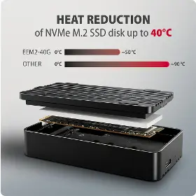 Externý box - Axagon EEM2-40G M.2 NVMe SSD box - 4