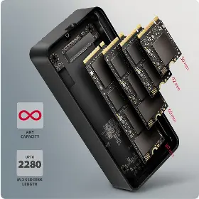 Externý box - Axagon EEM2-40G M.2 NVMe SSD box - 6