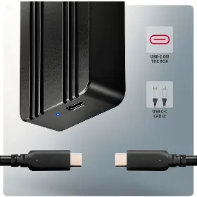Externý box - Axagon EEM2-40G M.2 NVMe SSD box - 8