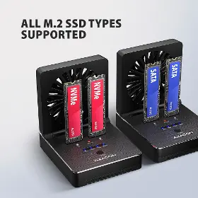 Externý box - Axagon ADSA-M2C22 2x M.2 SSD dock - 3