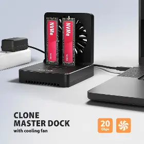 Externý box - Axagon ADSA-M2C22 2x M.2 SSD dock - 5