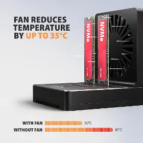 Externý box - Axagon ADSA-M2C22 2x M.2 SSD dock - 6