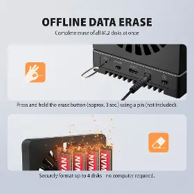 Externý box - Axagon ADSA-M2C44 4x M.2 NVMe SSD dock - 10