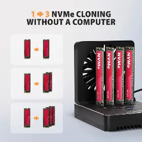 Externý box - Axagon ADSA-M2C44 4x M.2 NVMe SSD dock - 5