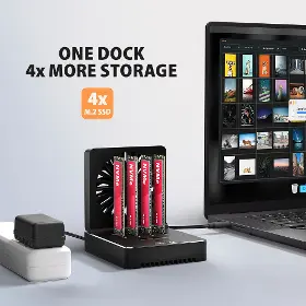 Externý box - Axagon ADSA-M2C44 4x M.2 NVMe SSD dock - 6