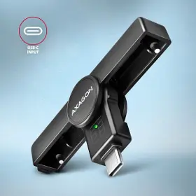 Čítačka čipových kariet - Axagon  CRE-SMPC USB-C Black - 2