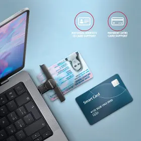 Čítačka čipových kariet - Axagon  CRE-SMPC USB-C Black - 4
