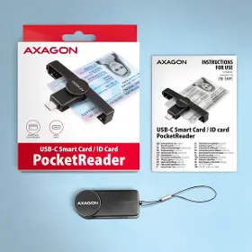 Čítačka čipových kariet - Axagon  CRE-SMPC USB-C Black - 6