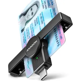Čítačka čipových kariet - Axagon  CRE-SMPC USB-C Black - 1