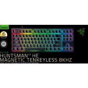 Herní klávesnice - Razer Huntsman V3 HE Magnetic Tenkeyless Clear Switch Black US - 17