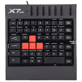 Hráčska klávesnica - A4Tech X7 G100 CZ Black - 1