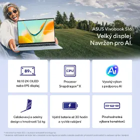 Notebook - Asus Vivobook 16 S5608QA-OLED416W Matte Gray - 20