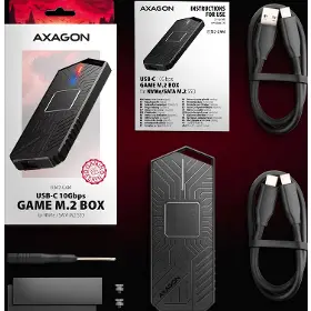 Externý box - Axagon EEM2-GAM M.2 NVMe/SATA SSD box - 11