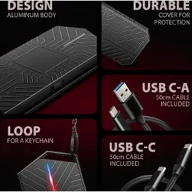 Externý box - Axagon EEM2-GAM M.2 NVMe/SATA SSD box - 9