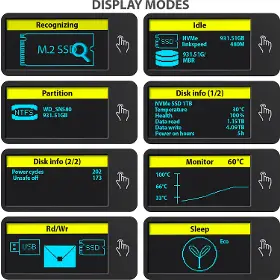 Externý box - Axagon EEM2-SD2 M.2 NVMe/SATA SSD box - 9