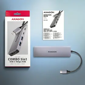 USB Hub - Axagon HMC-5H60 USB-C 5in1 HUB - 7
