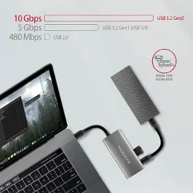 USB Hub - Axagon HMC-4G2 USB-C HUB - 2