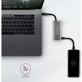 USB Hub - Axagon HMC-4G2 USB-C HUB - 3