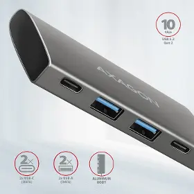 USB Hub - Axagon HMC-4G2 USB-C HUB - 6