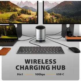 USB Hub - Axagon HMC-WL9 USB-C 9in1 HUB - 3
