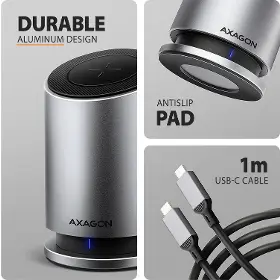 USB Hub - Axagon HMC-WL9 USB-C 9in1 HUB - 5