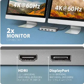 USB Hub - Axagon HMC-CUB83X2 USB-C 7in1 HUB - 5