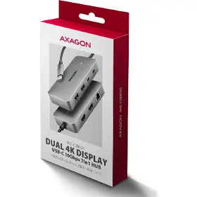 USB Hub - Axagon HMC-CUB83X2 USB-C 7in1 HUB - 10