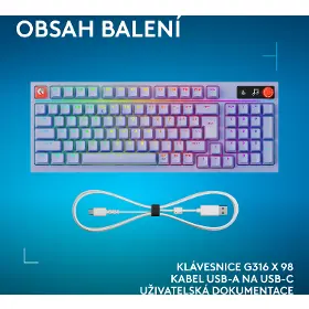 Herní klávesnice - Logitech G316 X 98 Purple US - 18